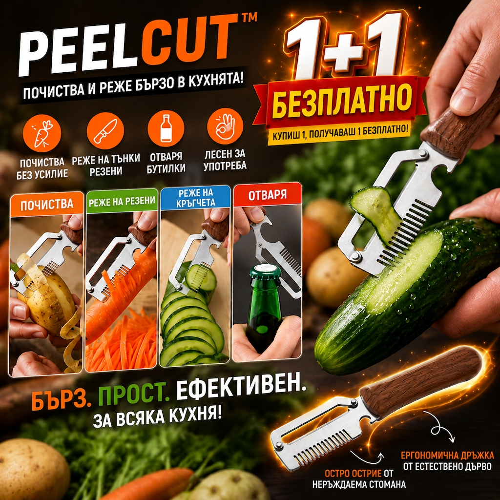 Комплект 1+1 Многофункционални Кухненски Уреди PeelCut™