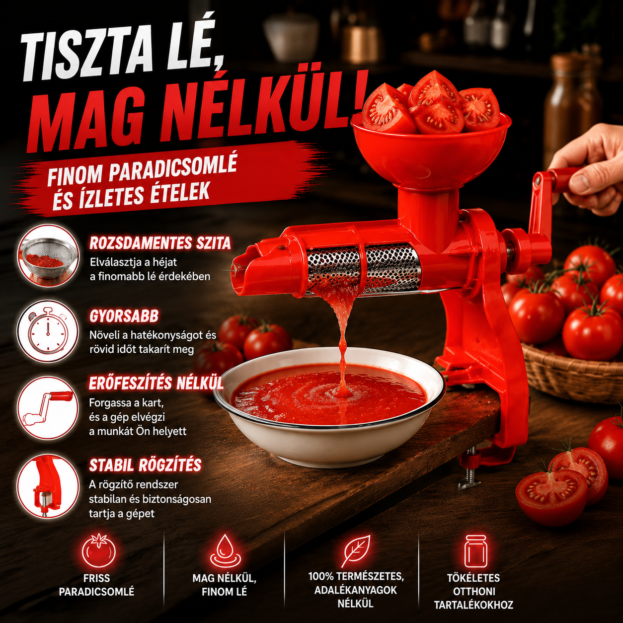 Ръчна Машина За Домати TomatoPress™